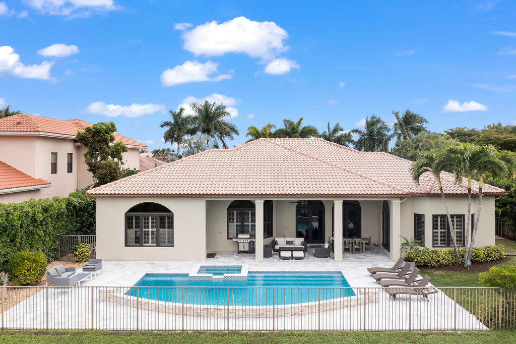 Aerial View of Villa with Pool