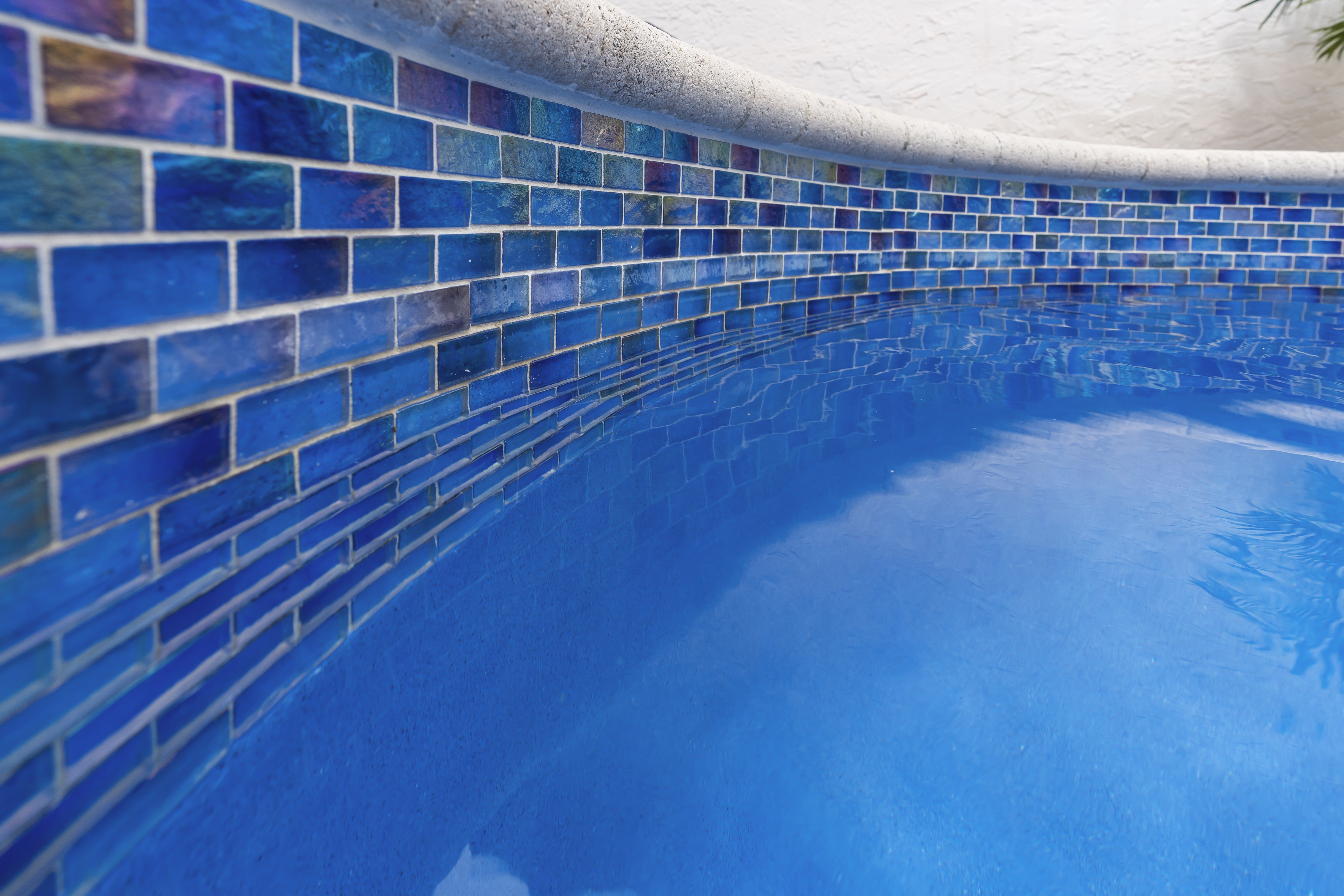Blue Iridescent Glass Tile