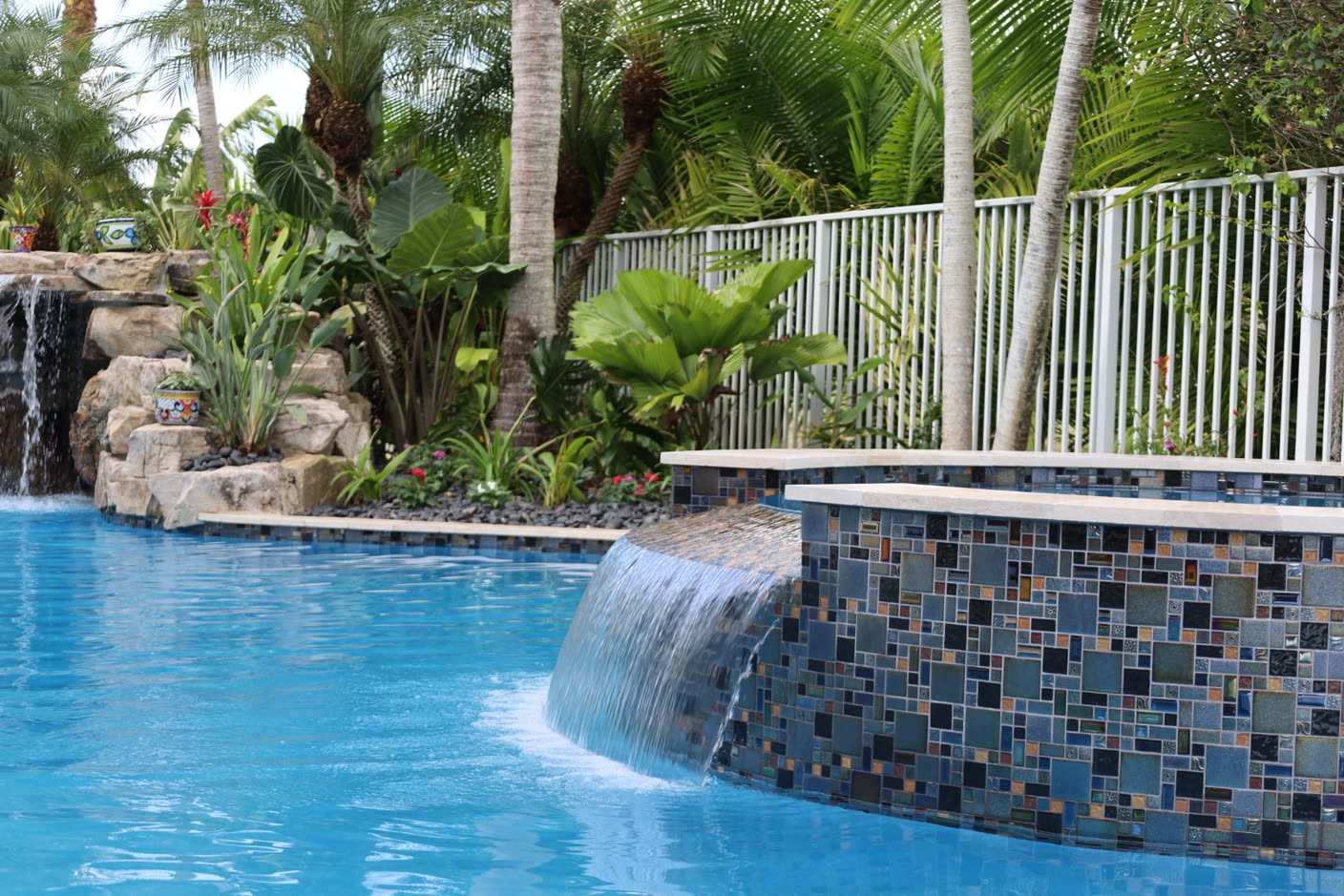 Pool with Glass Tiles finish